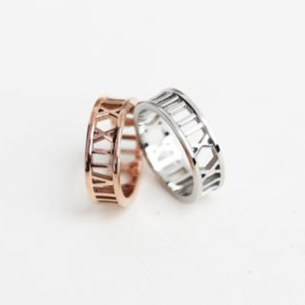 New! Women's  Roman Number Ring in Silver, Size 7!
